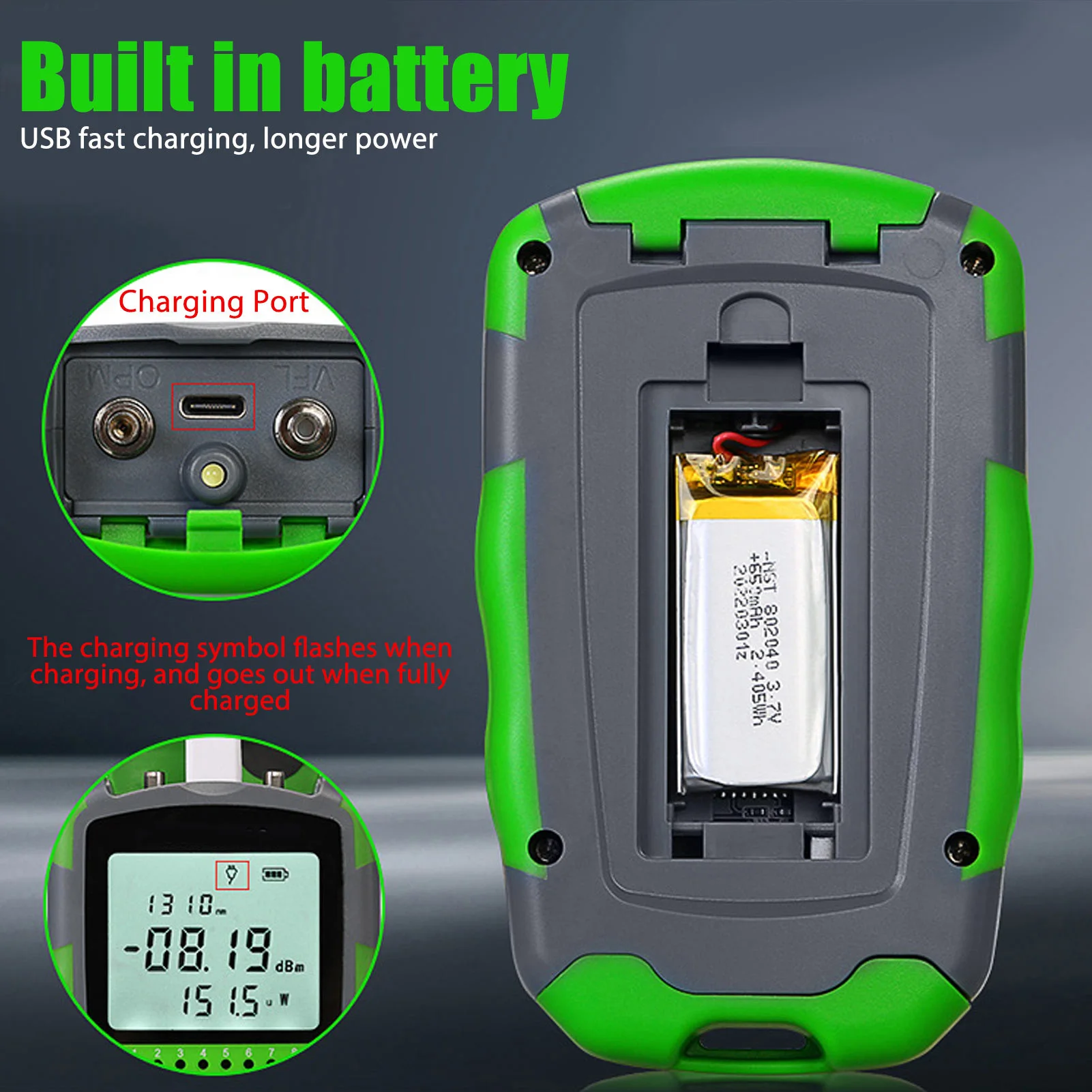 Energy Monitor Meter - Тестер мощности оптического кабеля красного света