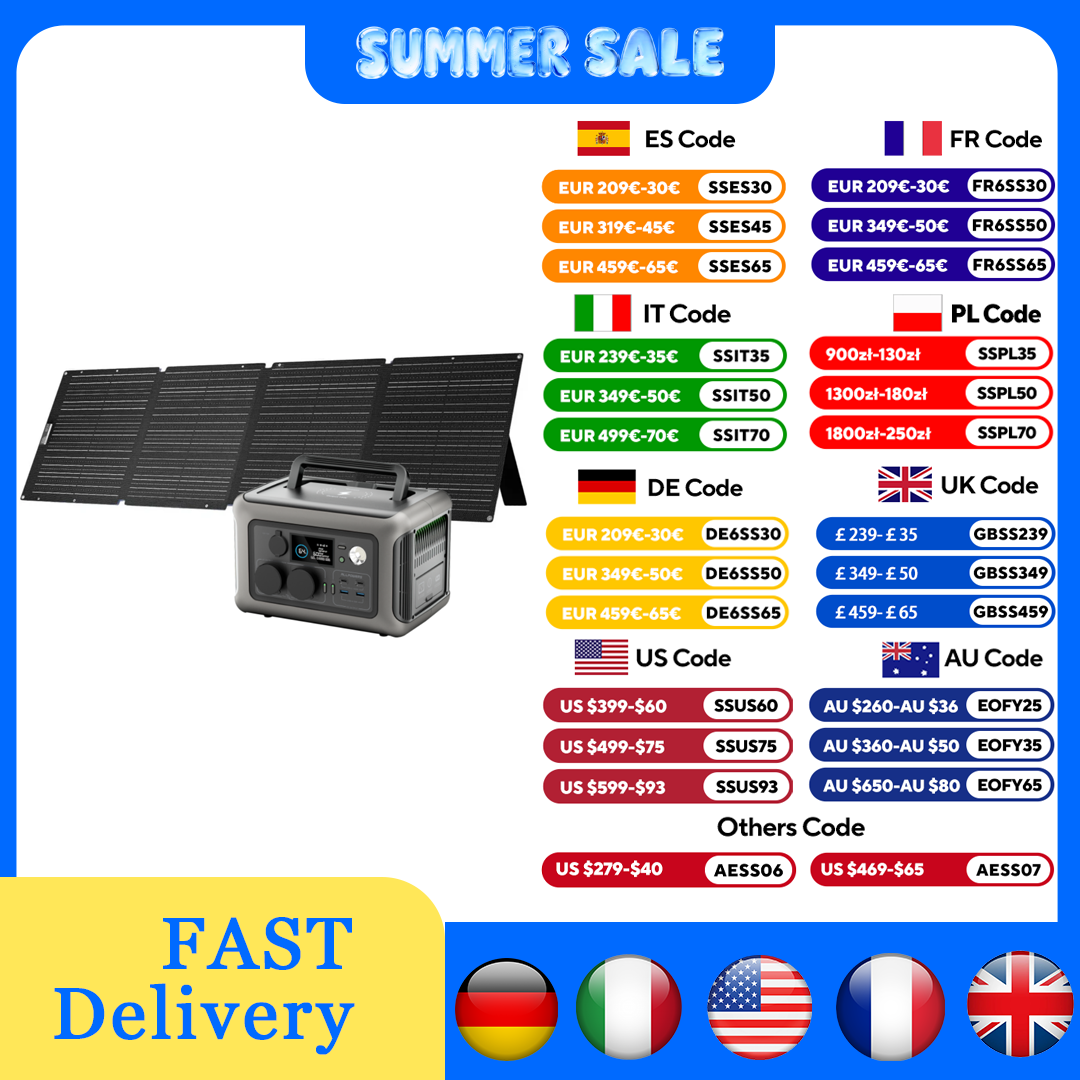 Solar Panel 200W - Электростанция ALLPOWERS R600, 299 Втч, 600