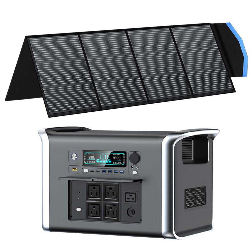 Solar Panel 200W - Портативная электростанция CTOLITY AP2000, 2400 Вт,