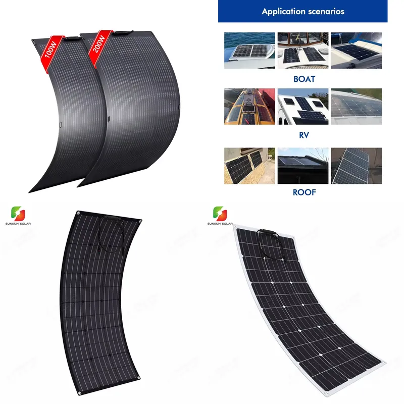 Solar Panel 200W - Гибкая солнечная панель 50W 100W 150W