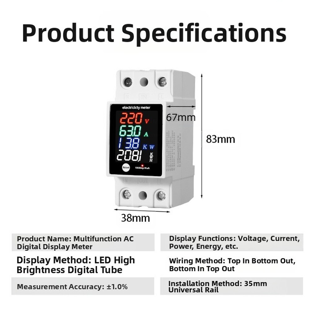 Многофункциональный цифровой д – обзор и цена Energy Monitor Meter