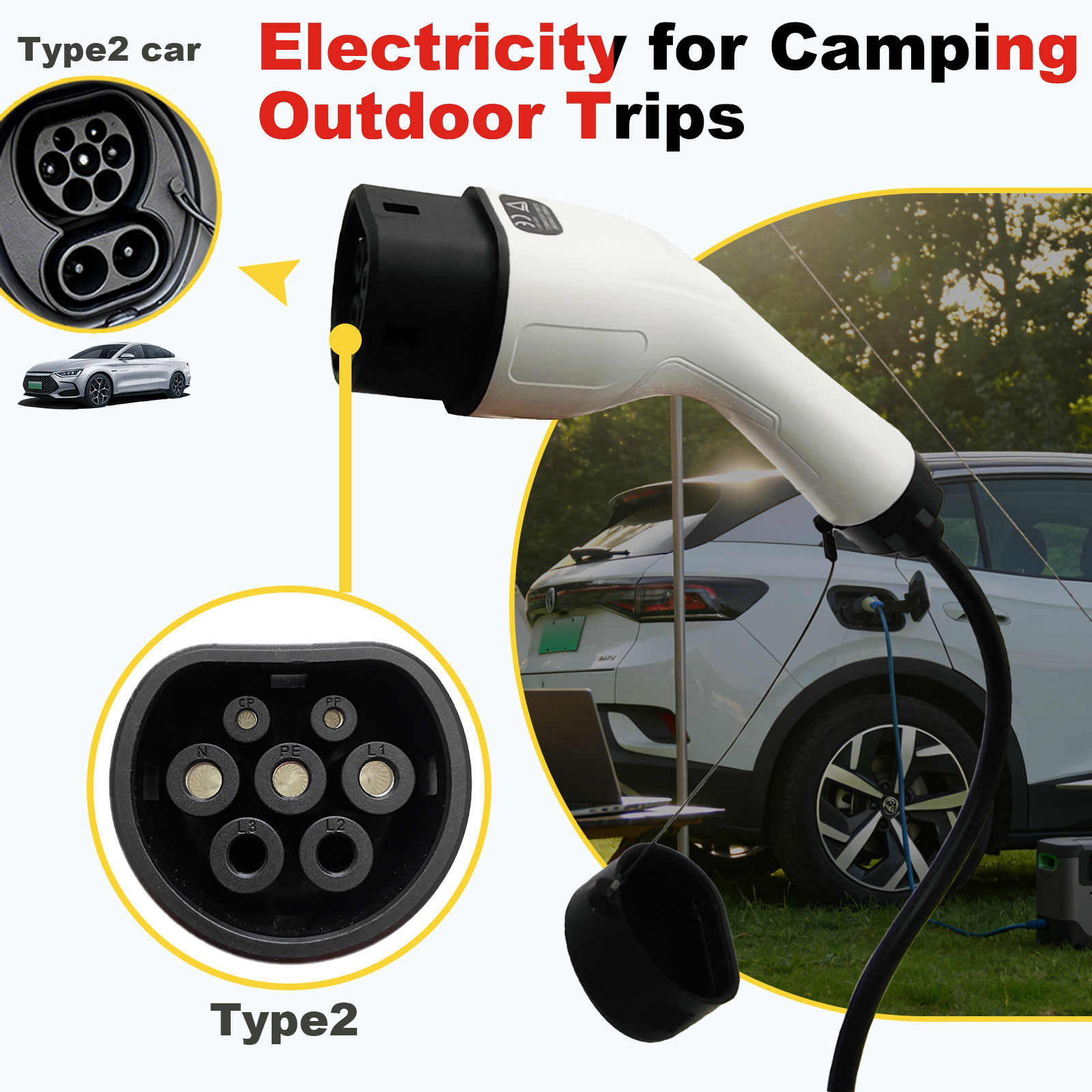 Адаптер для разрядки Type2 V2L – обзор и цена Outdoor Power Station